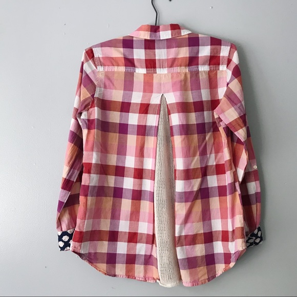 Anthropologie Isabella Sinclair Hibiscus Tea Plaid - Picture 2 of 5